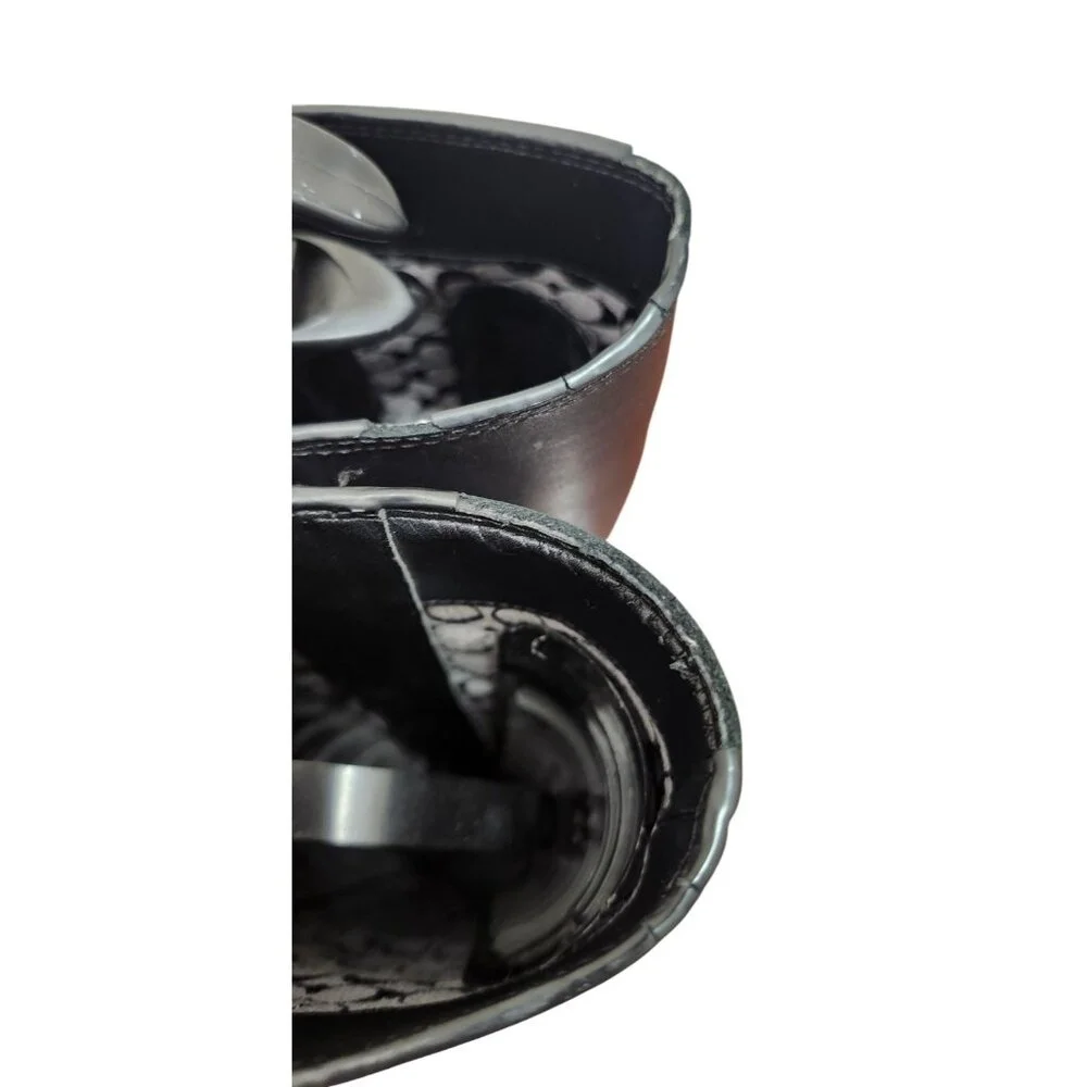 Women's COACH Black Walnut LEATHER Horse Carriage Equestrian Riding Knee Boots - Picture 10 of 15